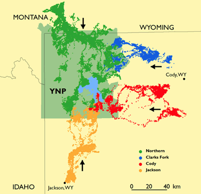 Picture of the Greater Yellowstone area map